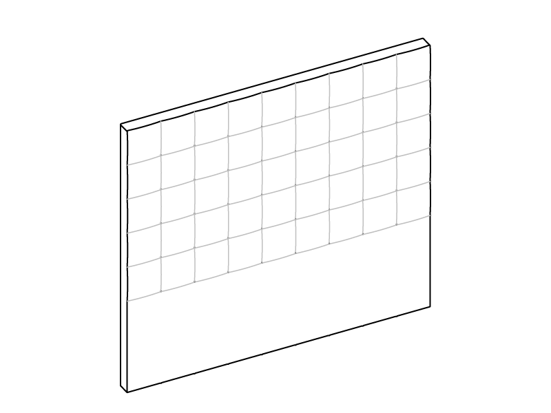 Simple drawing of a Winston headboard
