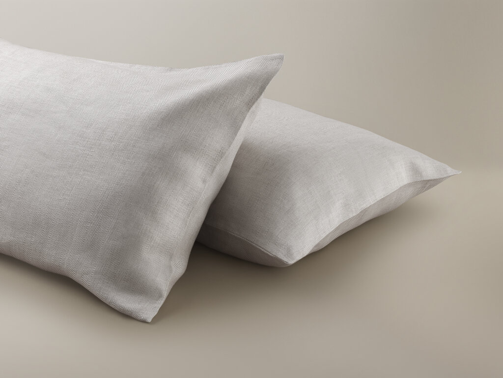 The Herringbone Pillowcase - Oatmeal