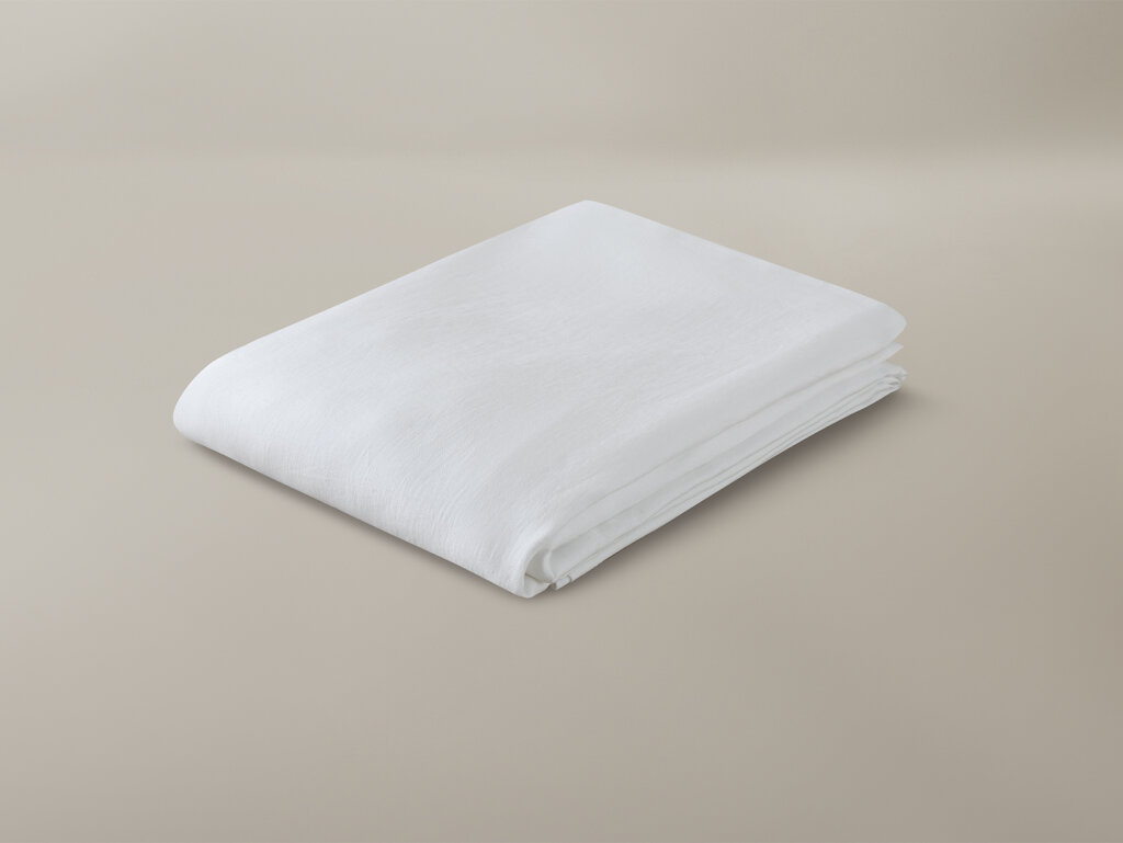 The Organic Linen Fitted Sheet - White