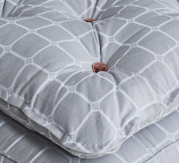Savoir beds close up of our topper on top of our mattress no2 the bed set no2